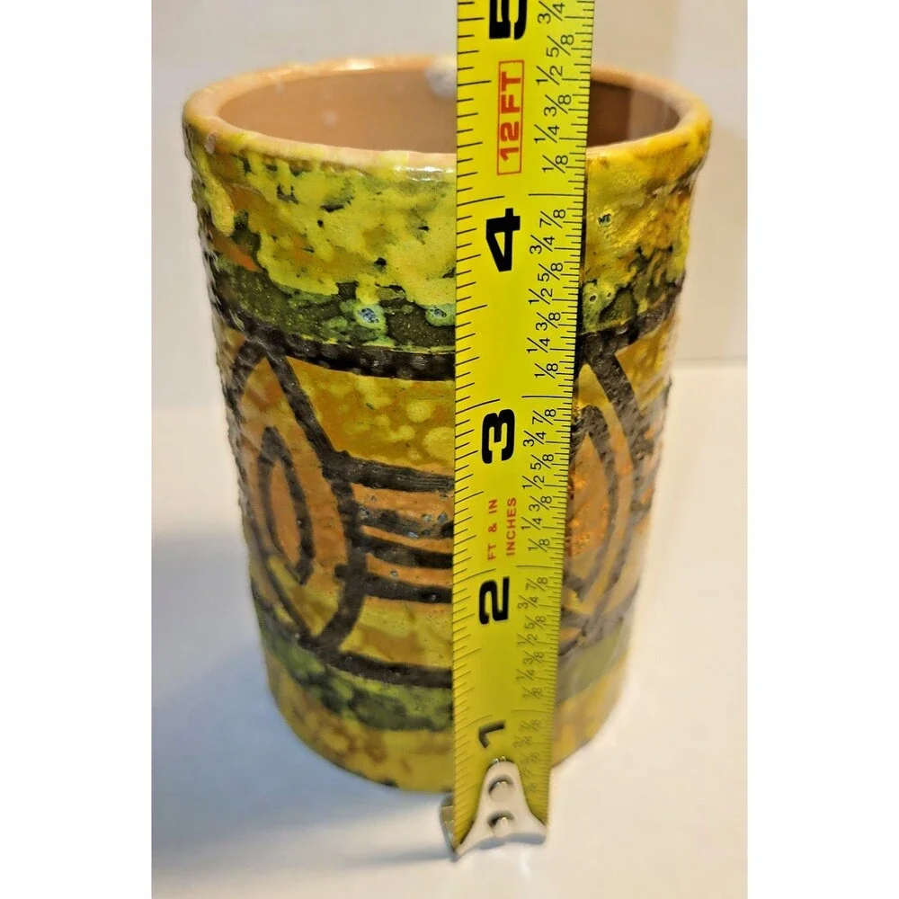 Signed Livia Gorka Mid Century Modern Hungarian Studio Pottery Vase Cup MCM